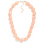 Wholesale marbled Acetate Nugget Beaded Necklace L Extender L