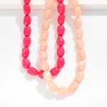 Wholesale marbled Acetate Nugget Beaded Necklace L Extender L