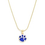 Wholesale snake Chain Link Necklace Pave Rhinestone Paw Print Pendant L Extender
