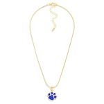Wholesale snake Chain Link Necklace Pave Rhinestone Paw Print Pendant L Extender