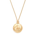 Wholesale metal Box Chain Link Necklace Medallion Horse Pendant L Extender L