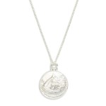 Wholesale metal Box Chain Link Necklace Medallion Horse Pendant L Extender L
