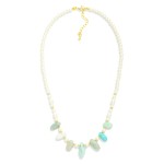 Wholesale pearl Beaded Necklace Stone Stations L Extender L