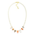 Wholesale pearl Beaded Necklace Stone Stations L Extender L