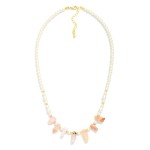 Wholesale pearl Beaded Necklace Stone Stations L Extender L