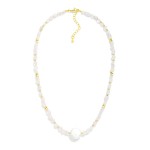Wholesale acetate Stone Beaded Necklace Circular Pearl Pendant L Extender L