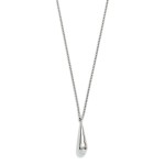 Wholesale long Chain Link Necklace Metal Teardrop Pendent L Extender L Stainless