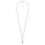 Wholesale long Chain Link Necklace Metal Teardrop Pendent L Extender L Stainless