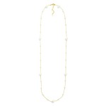 Wholesale chain Link Necklace Pearl Stations Stainless Steal Water Resistant L E
