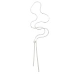 Wholesale herringbone Chain Bolo Necklace Pearl L Stainless Steal Water Resistan