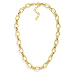 Wholesale oval Chain Link Necklace Horizontal Linked Details L Stainless Steal W