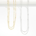 Wholesale layered Snake Chain Necklace Metal Ball Stations L Extender L Stainles