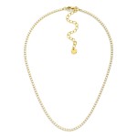 Wholesale metal Chain link Rhinestone Tennis Necklace L Extender L Stainless Ste