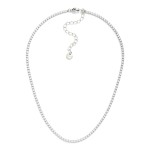 Wholesale metal Chain link Rhinestone Tennis Necklace L Extender L Stainless Ste