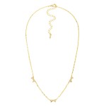 Wholesale flat Chain Link Necklace Metal Bow Stations Gold Dipped L Extender L