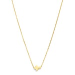 Wholesale dainty Chain Link Necklace East West Cross Pendant L Extender L Stainl