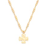 Wholesale multiple Metal Beaded Necklace Hammered Metal Plus Cross Pendant L Ext