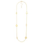 Wholesale long Paperclip Chain Link Necklace Necklace Hammered Metal Hollow Cros