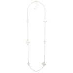 Wholesale long Paperclip Chain Link Necklace Necklace Hammered Metal Hollow Cros