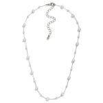 Wholesale dainty Chain Link Necklace Pearl Stations L Extender L