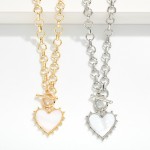 Wholesale chain Link Necklace Pearlescent Pendant Toggle Clasp L