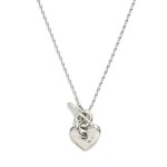 Wholesale metal Oval Bead Beaded Necklace Hammered Metal Heart Toggle Clasp L