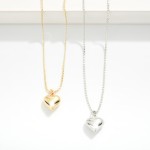 Wholesale flat Ball Chain Link Necklace Metal Heart Pendant L Extender L