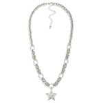 Wholesale multi Link Chain Link Necklace Hammered Star Pendant L Extender L