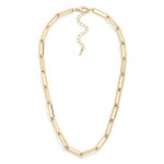 Wholesale paperclip Chain Link Necklace L Extender L