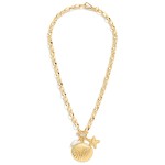 Wholesale chain Link Necklace Metal Shell Starfish Pendant L