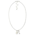 Wholesale stiff Chain Link Necklace Metal Lock Key Pendant L Extender L