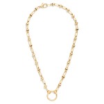 Wholesale oval Link Chain Link Necklace Hoop Details Metal Circle Pendant L