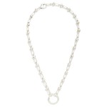 Wholesale oval Link Chain Link Necklace Hoop Details Metal Circle Pendant L