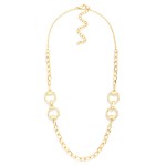 Wholesale chain Link Necklace Linked Horsebit Detail L Extender L