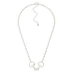 Wholesale chain Link Necklace Metal Horsebit Pendant Gold Dipped L