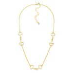 Wholesale chain Link Necklace Horsebit Stations Gold Dipped L Extender L