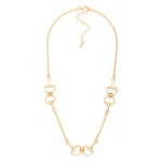 Wholesale metal Chain Link Necklace Horsebit Stations L Extender L