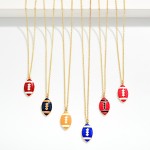 Wholesale chain Link Necklace Enamel Football Pendant L Extender L