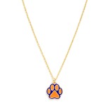 Wholesale chain Link Necklace Enamel Paw Print Pendant L Extender L