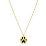 Wholesale chain Link Necklace Enamel Paw Print Pendant L Extender L