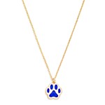 Wholesale chain Link Necklace Enamel Paw Print Pendant L Extender L