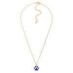 Wholesale chain Link Necklace Enamel Paw Print Pendant L Extender L