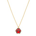 Wholesale chain Link Necklace Enamel Paw Print Pendant L Extender L