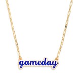 Wholesale paperclip Chain Link necklace Enamel Gameday Pendant L Extender L