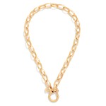 Wholesale metal Chain Link Oval Necklace Horseshoe Pendant L