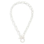 Wholesale metal Chain Link Oval Necklace Horseshoe Pendant L