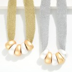 Wholesale chain Link Mesh Chain Two Chunky Round Beads L