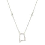 Wholesale chain Link Necklace Rhinestone Alabama State Outline Pendant L Extende