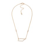 Wholesale chain Link Necklace Rhinestone Tennessee State Outline Pendant L Exten