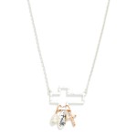 Wholesale chain Link Necklace Hammered Metal Hollow Cross Pendant Faith Pearl Ch
